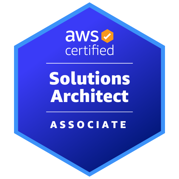 AWS Certified Solutions Architect – Associate certification badge